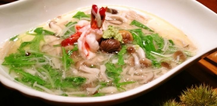 季節のきのこ　あんかけ豆腐