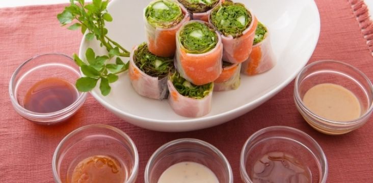 生春巻　ご家庭のドレッシングを使用して。