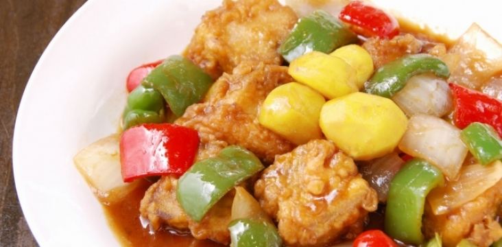 酢豚風　栗きん豚　サワーソース仕立て