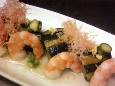 茄子とプリプリ海老の揚げ浸し